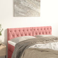 Kopfteile Rosa 144x7x78/88 cm Samt