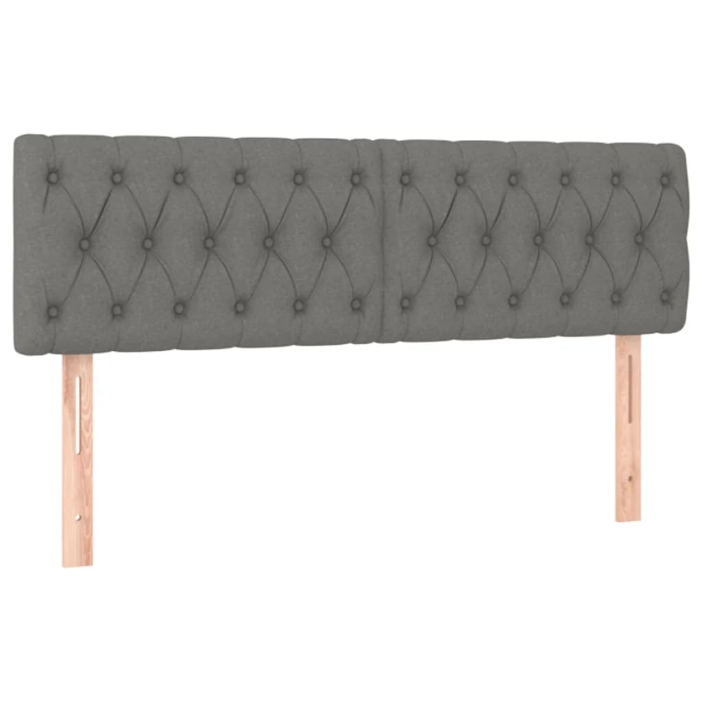 Kopfteile Dunkelgrau 160x7x78/88 cm Stoff