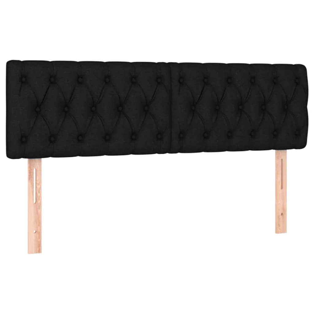 Kopfteile Schwarz 160x7x78/88 cm Stoff