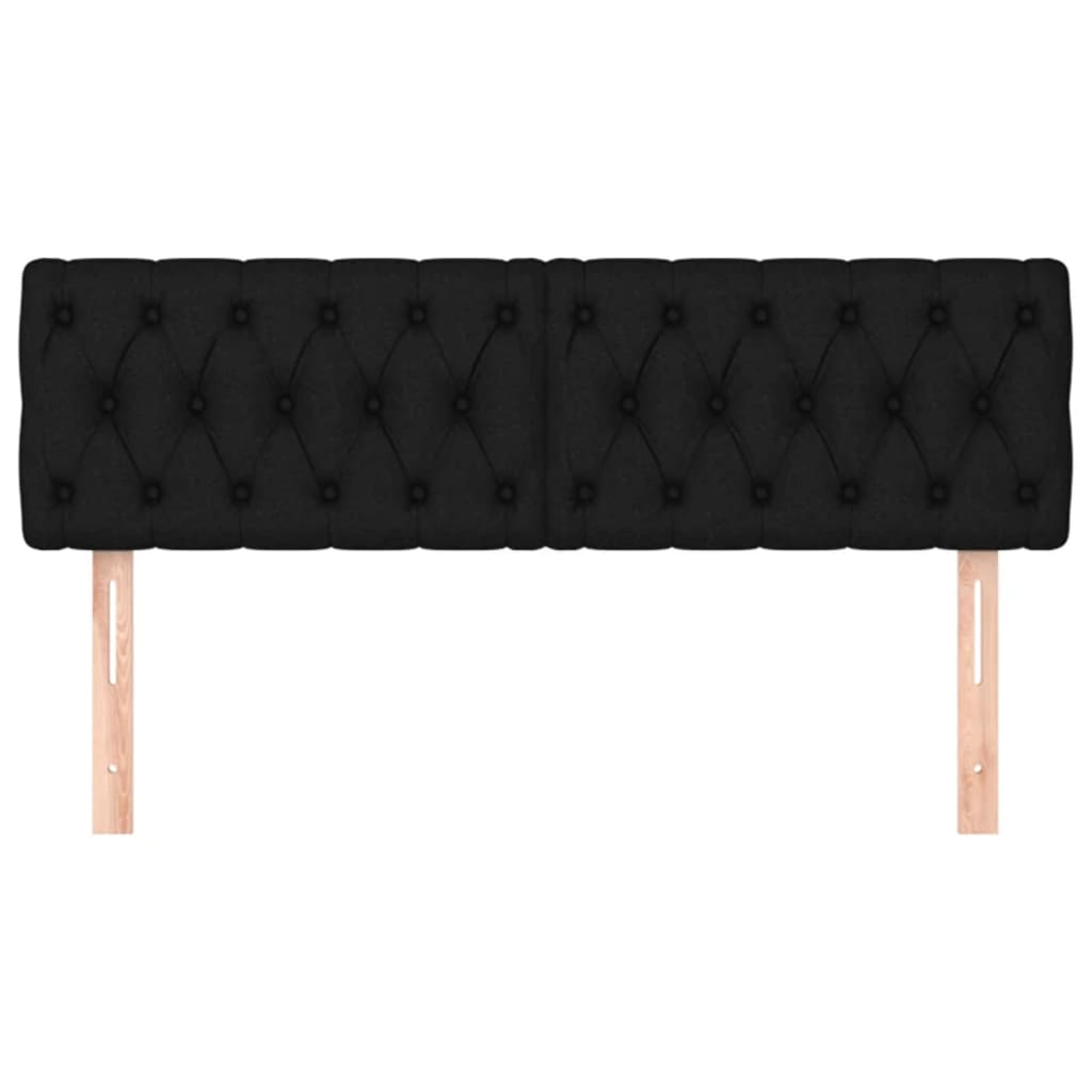 Kopfteile Schwarz 160x7x78/88 cm Stoff