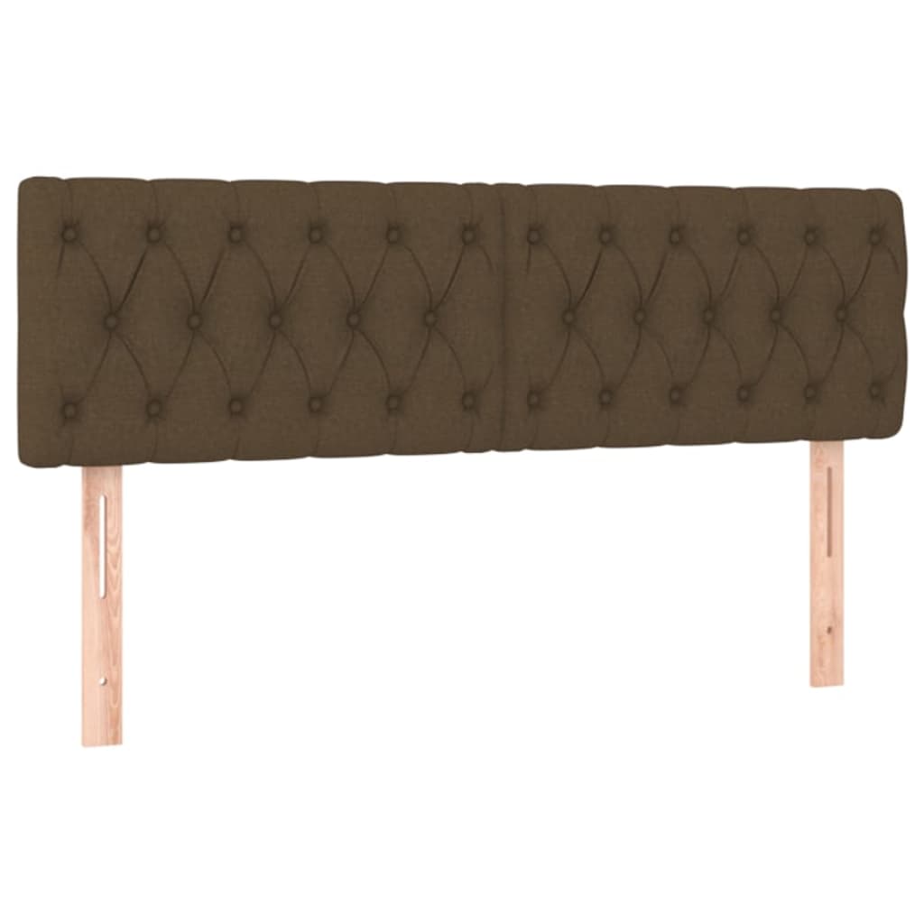 Kopfteile Dunkelbraun 160x7x78/88 cm Stoff