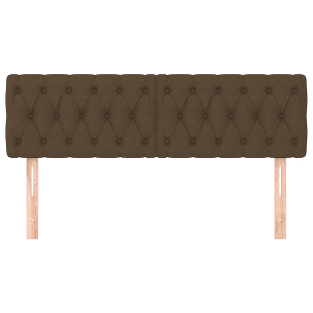 Kopfteile Dunkelbraun 160x7x78/88 cm Stoff