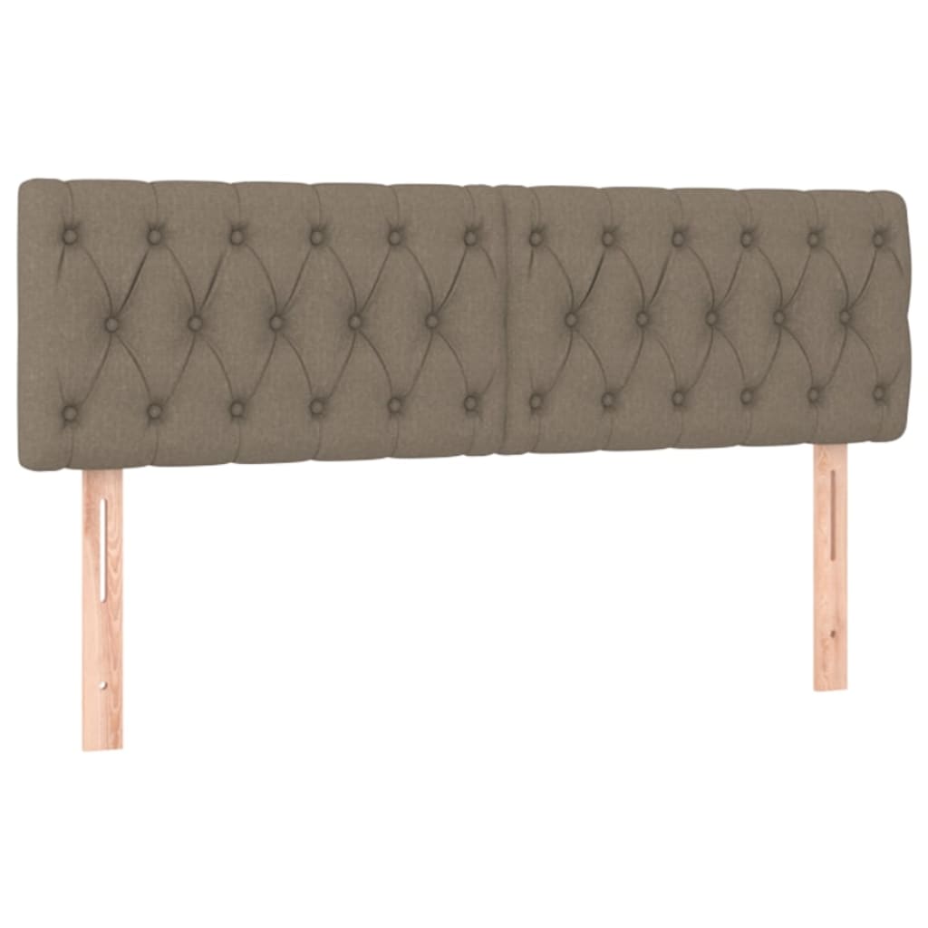 Kopfteile Taupe 160x7x78/88 cm Stoff