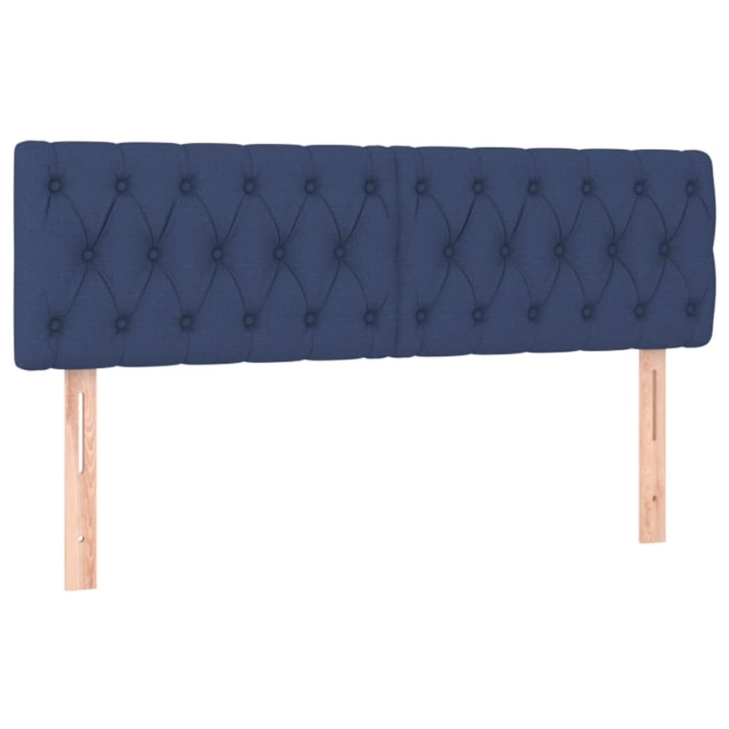Kopfteile Blau 160x7x78/88 cm Stoff
