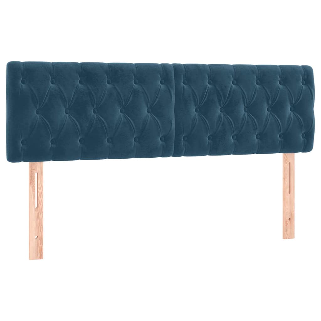 Kopfteile Dunkelblau 160x7x78/88 cm Samt