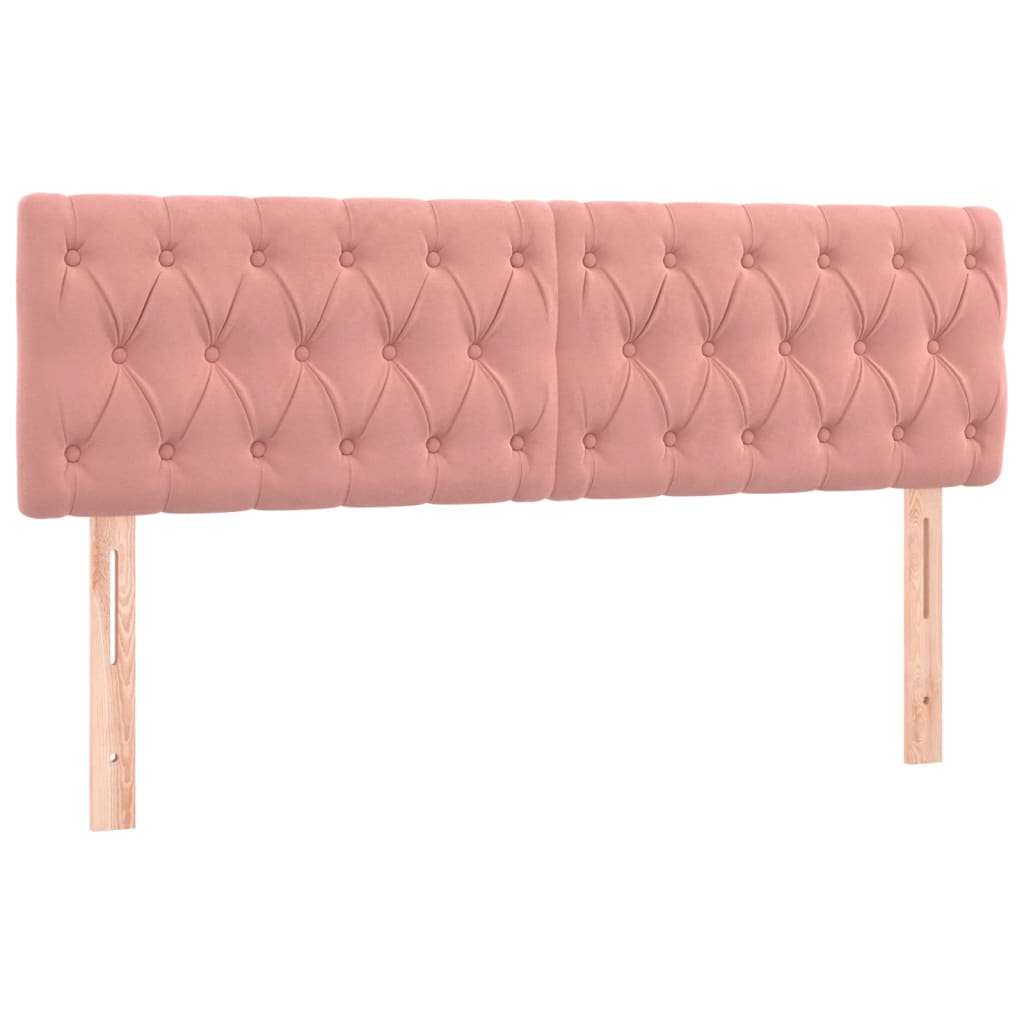 Kopfteile Rosa 160x7x78/88 cm Samt