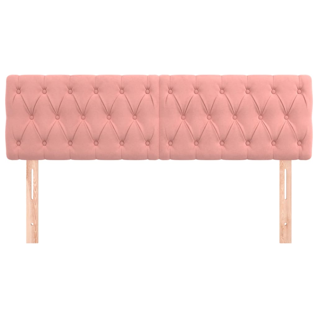 Kopfteile Rosa 160x7x78/88 cm Samt