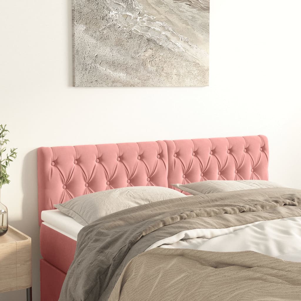 Kopfteile Rosa 160x7x78/88 cm Samt