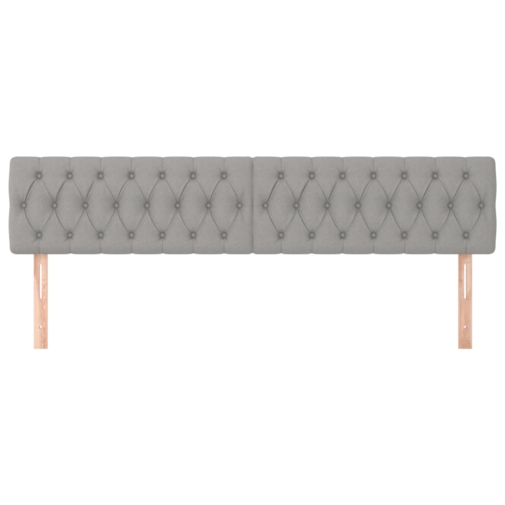 Kopfteile Hellgrau 180x7x78/88 cm Stoff