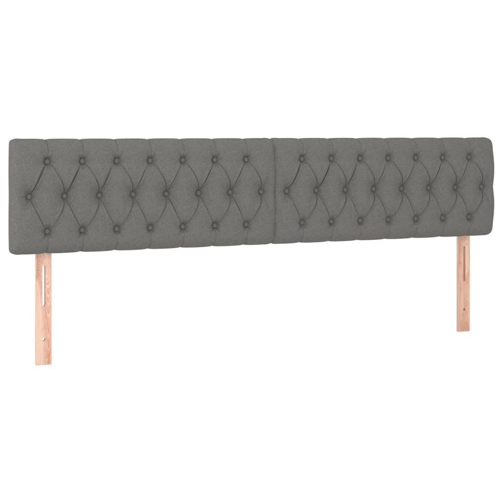 Kopfteile Dunkelgrau 180x7x78/88 cm Stoff