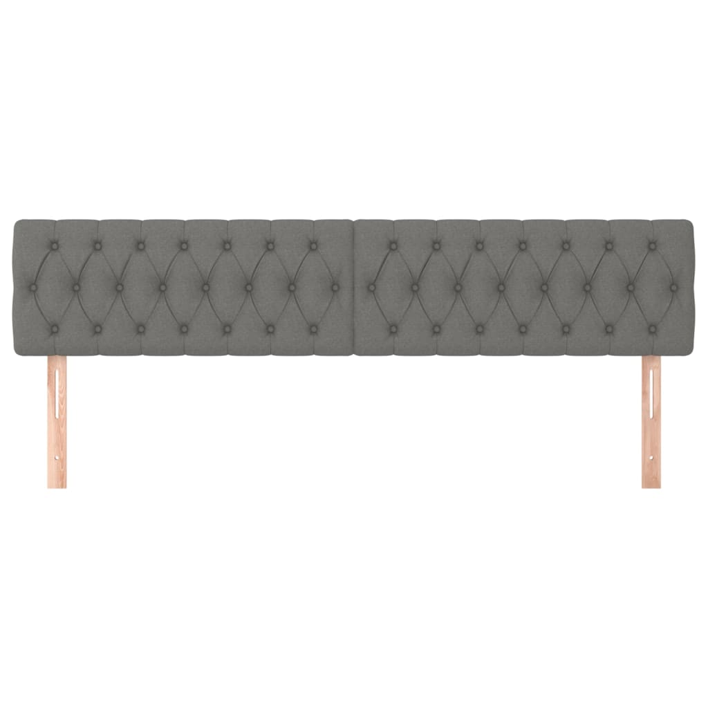 Kopfteile Dunkelgrau 180x7x78/88 cm Stoff