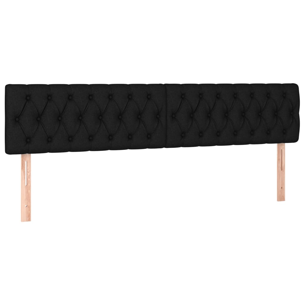 Kopfteile Schwarz 180x7x78/88 cm Stoff