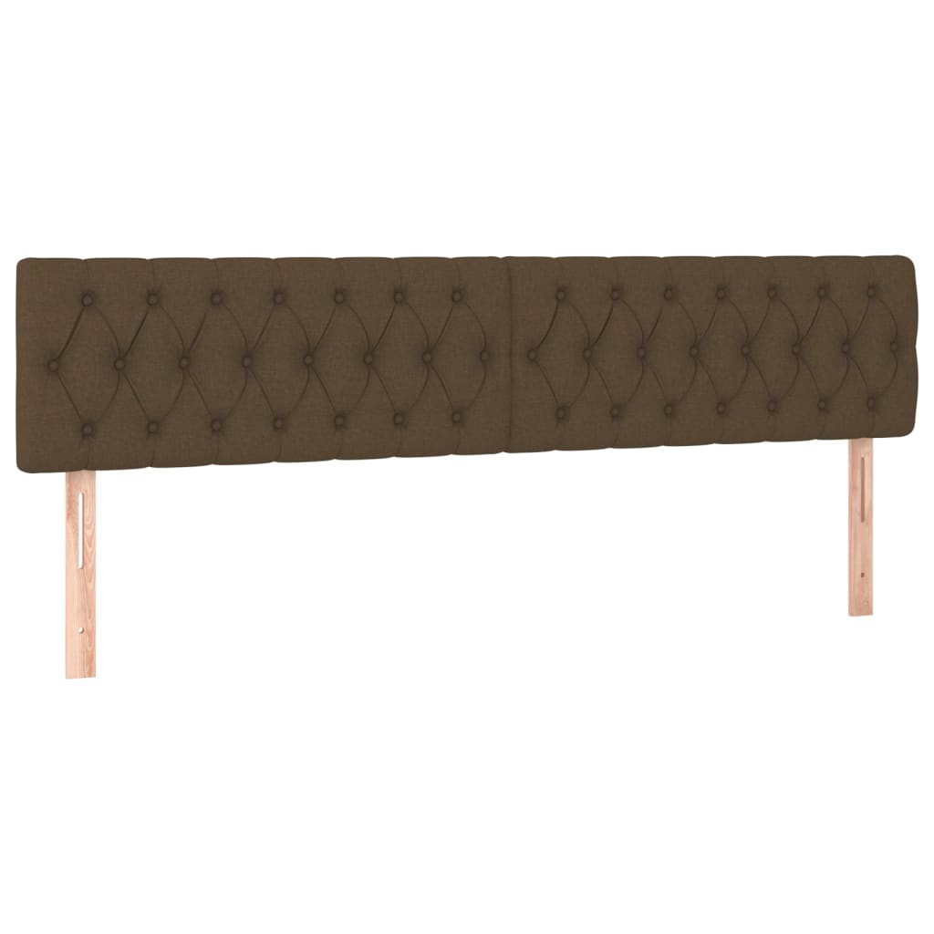 Kopfteile Dunkelbraun 180x7x78/88 cm Stoff