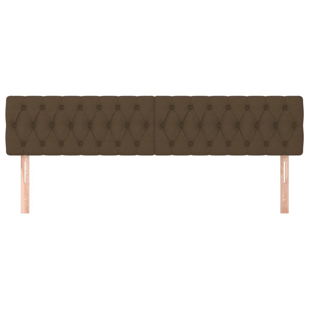Kopfteile Dunkelbraun 180x7x78/88 cm Stoff