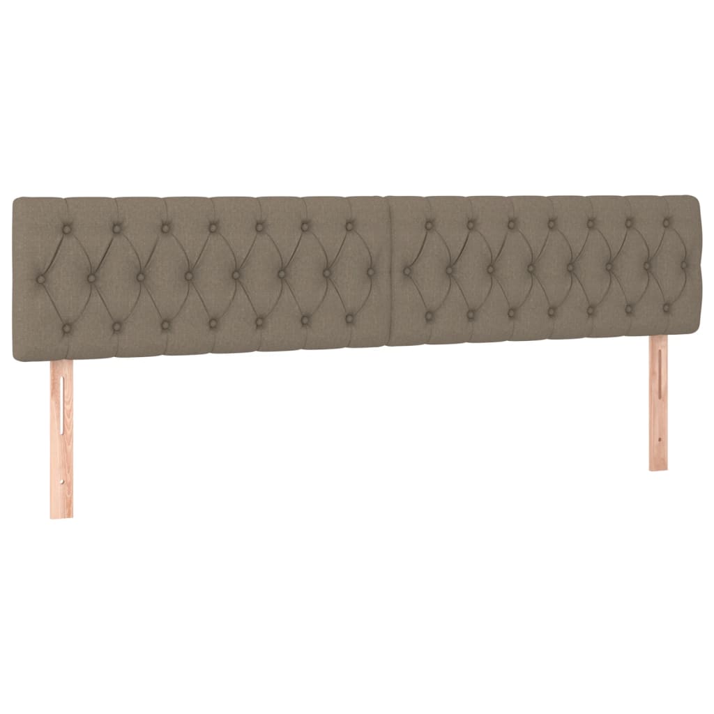 Kopfteile Taupe 180x7x78/88 cm Stoff