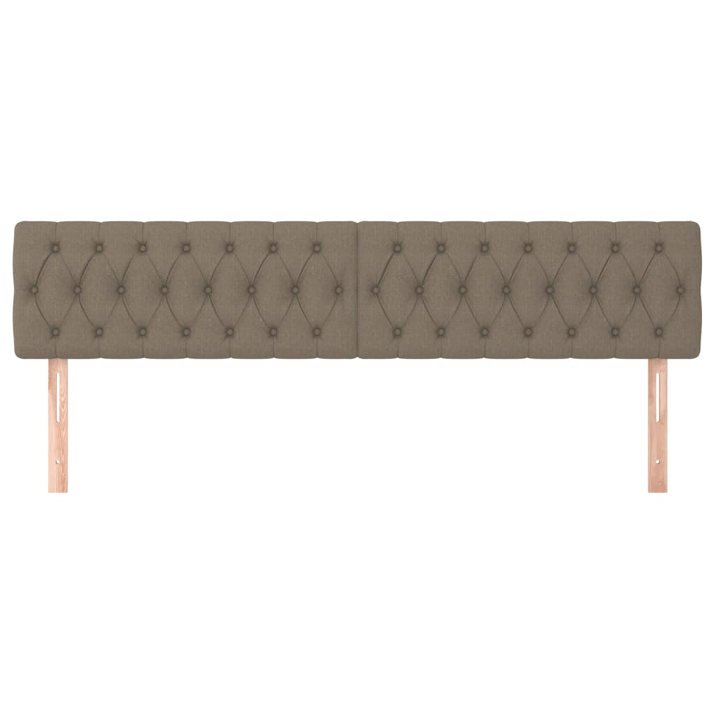 Kopfteile Taupe 180x7x78/88 cm Stoff