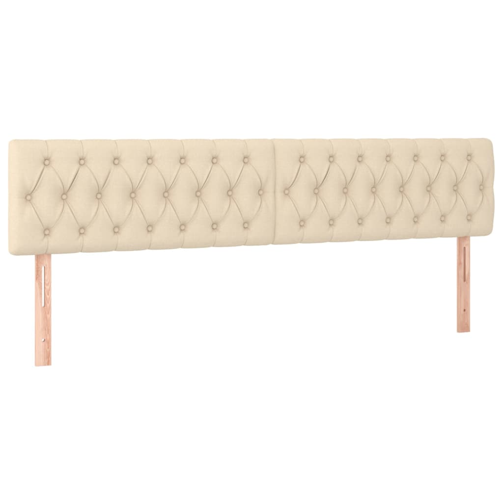 Kopfteile Creme 180x7x78/88 cm Stoff