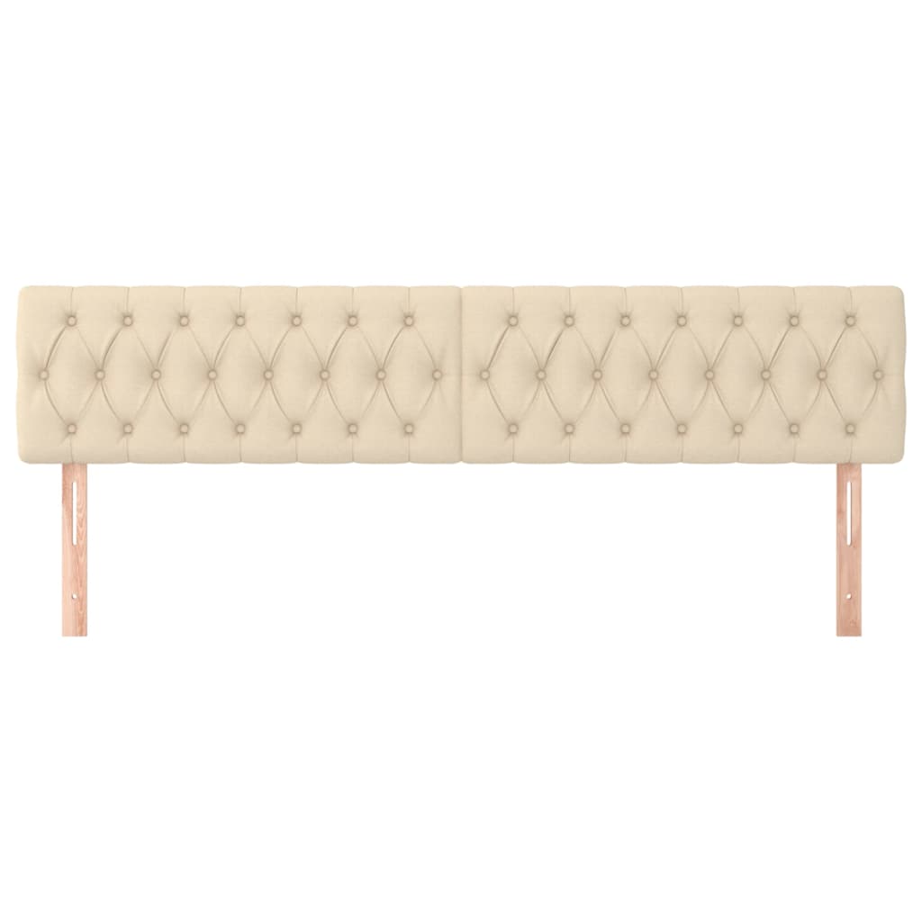 Kopfteile Creme 180x7x78/88 cm Stoff