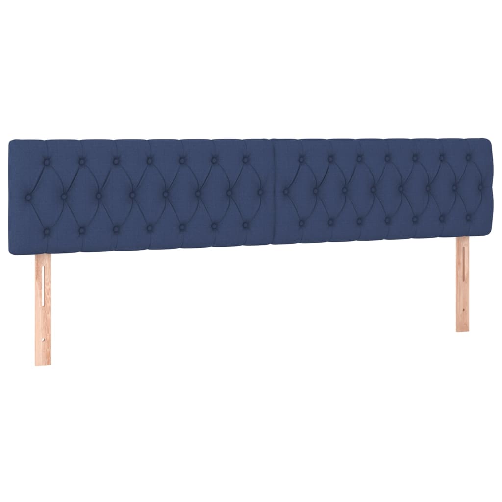 Kopfteile Blau 180x7x78/88 cm Stoff