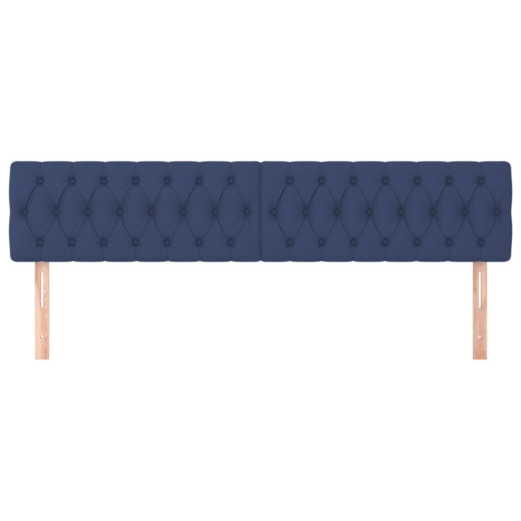 Kopfteile Blau 180x7x78/88 cm Stoff