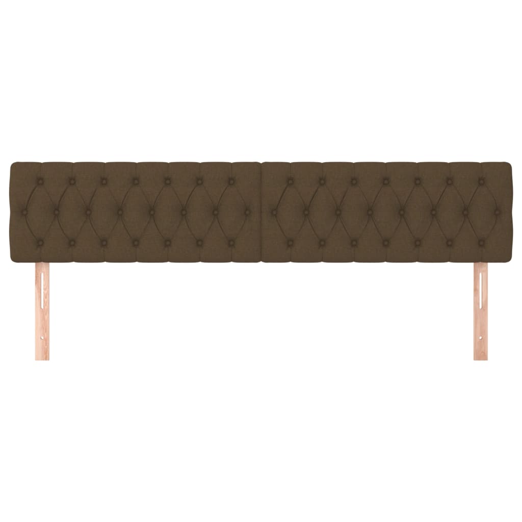 Kopfteile Dunkelbraun 200x7x78/88 cm Stoff