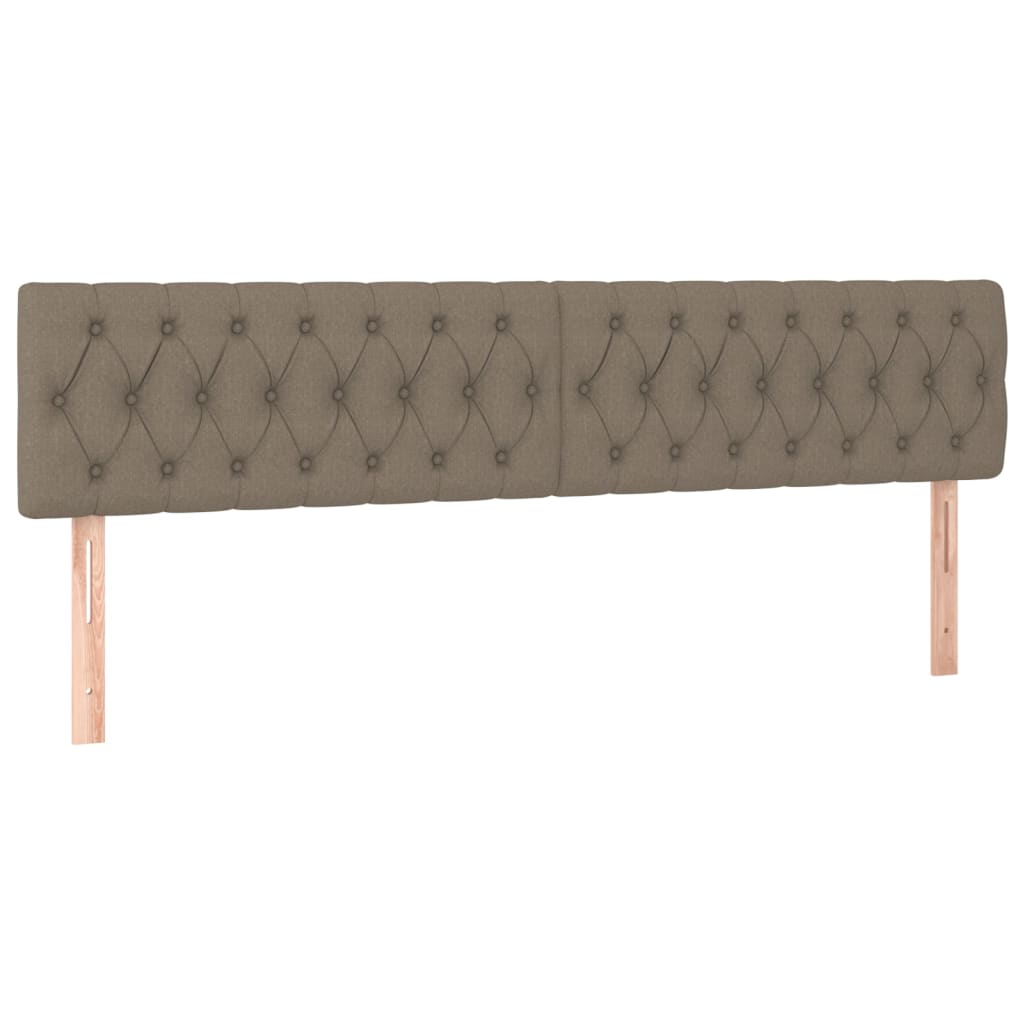 Kopfteile Taupe 200x7x78/88 cm Stoff