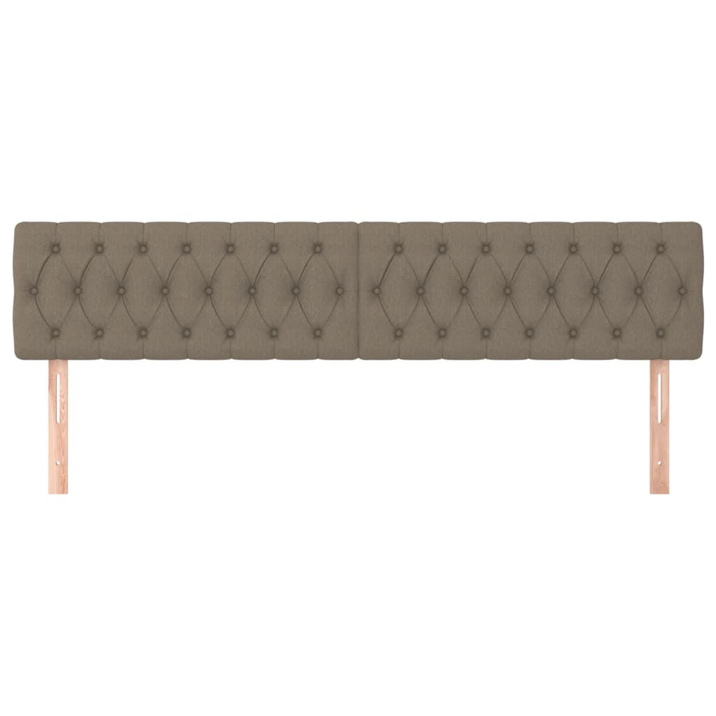 Kopfteile Taupe 200x7x78/88 cm Stoff