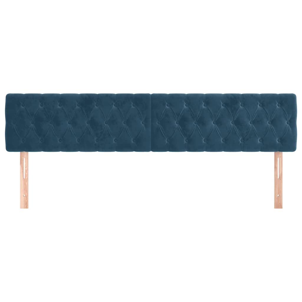 Kopfteile Dunkelblau 200x7x78/88 cm Samt