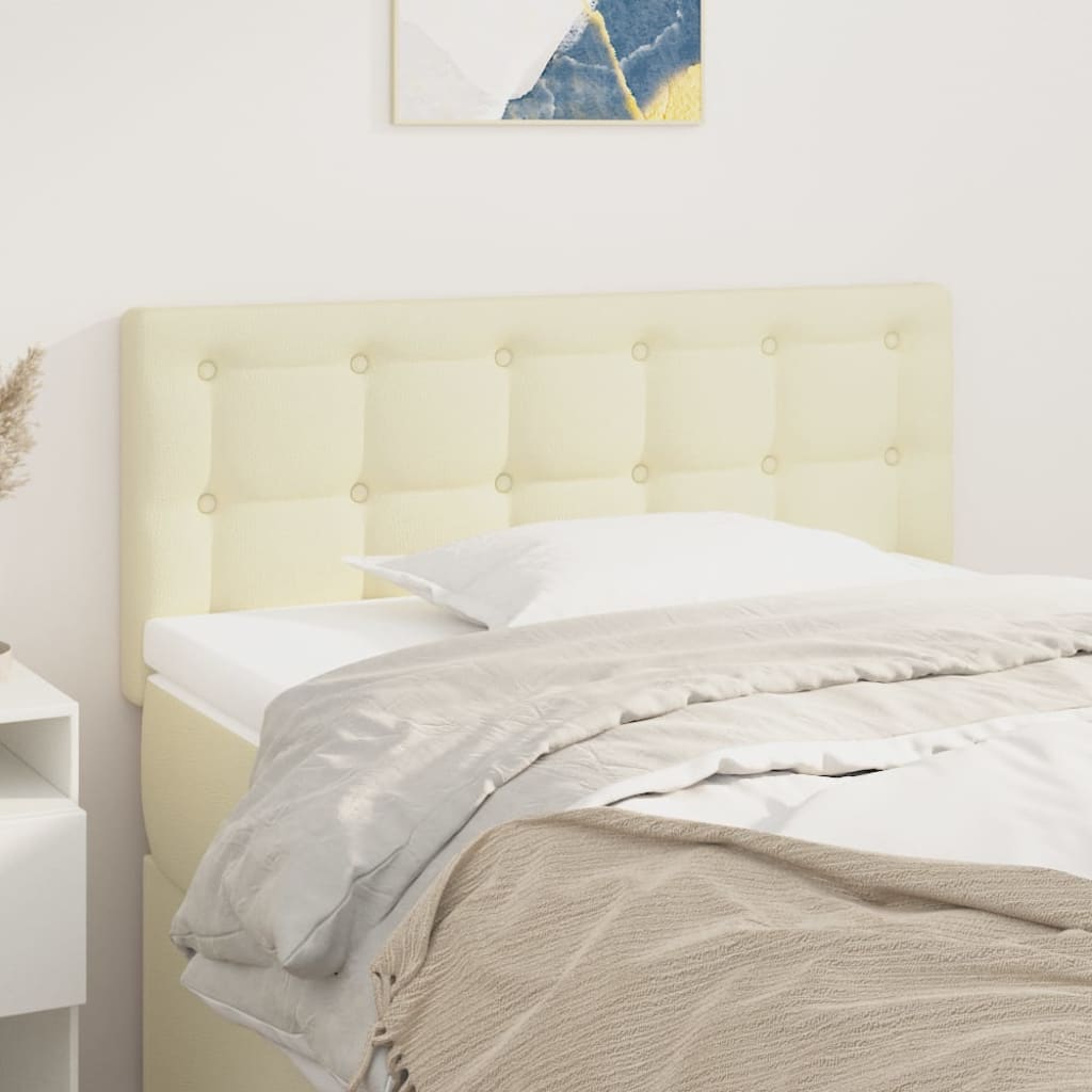Kopfteil Creme 90x5x78/88 cm Kunstleder