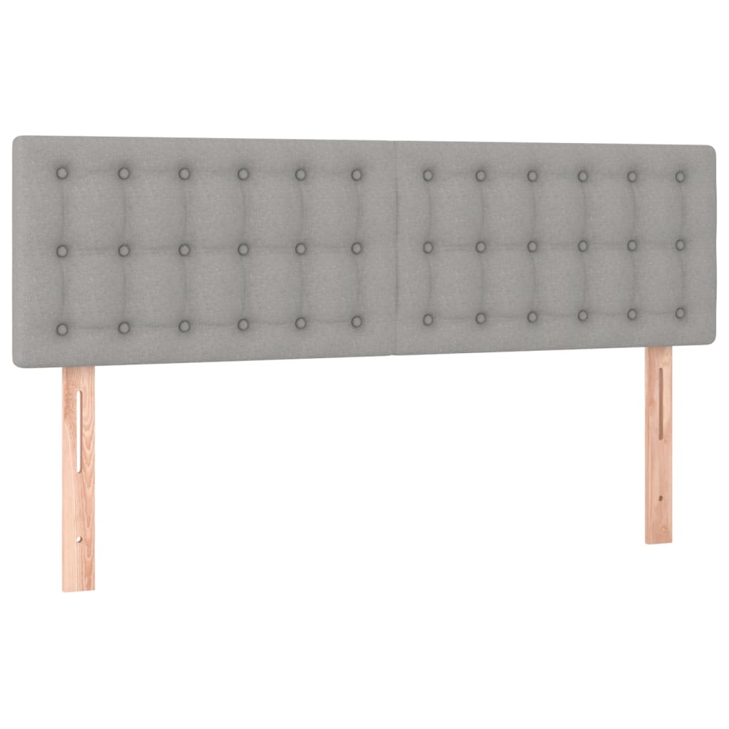 Kopfteile Hellgrau 144x5x78/88 cm Stoff