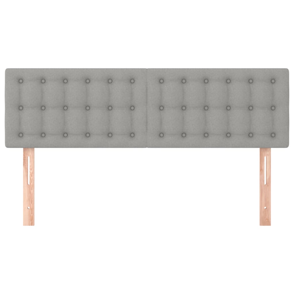 Kopfteile Hellgrau 144x5x78/88 cm Stoff