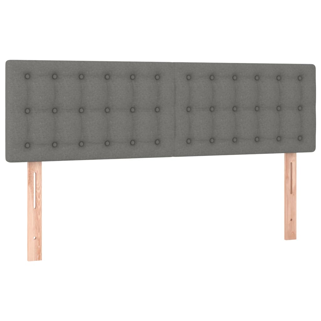 Kopfteile Dunkelgrau 144x5x78/88 cm Stoff