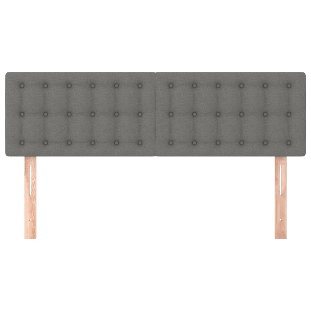 Kopfteile Dunkelgrau 144x5x78/88 cm Stoff