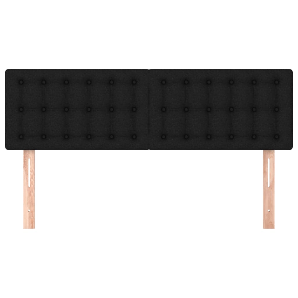 Kopfteile Schwarz 144x5x78/88 cm Stoff
