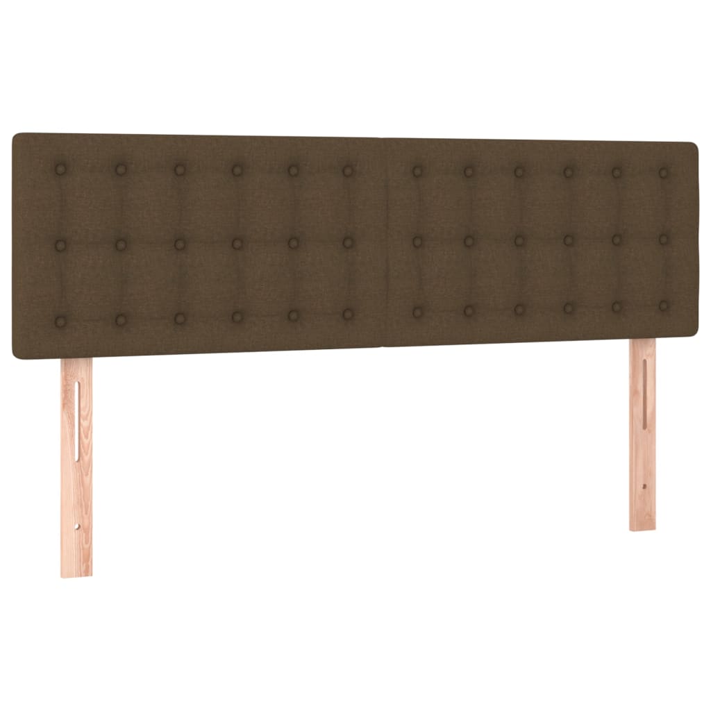 Kopfteile Dunkelbraun 144x5x78/88 cm Stoff