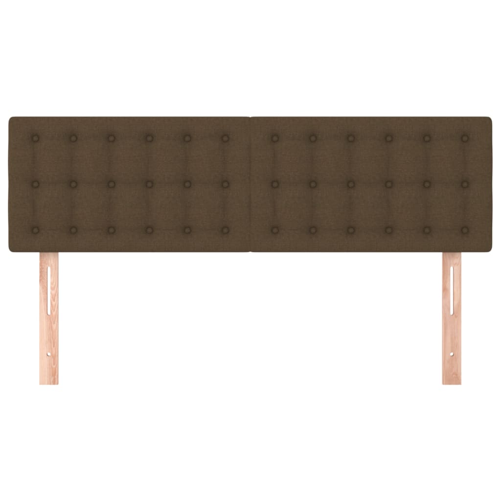 Kopfteile Dunkelbraun 144x5x78/88 cm Stoff