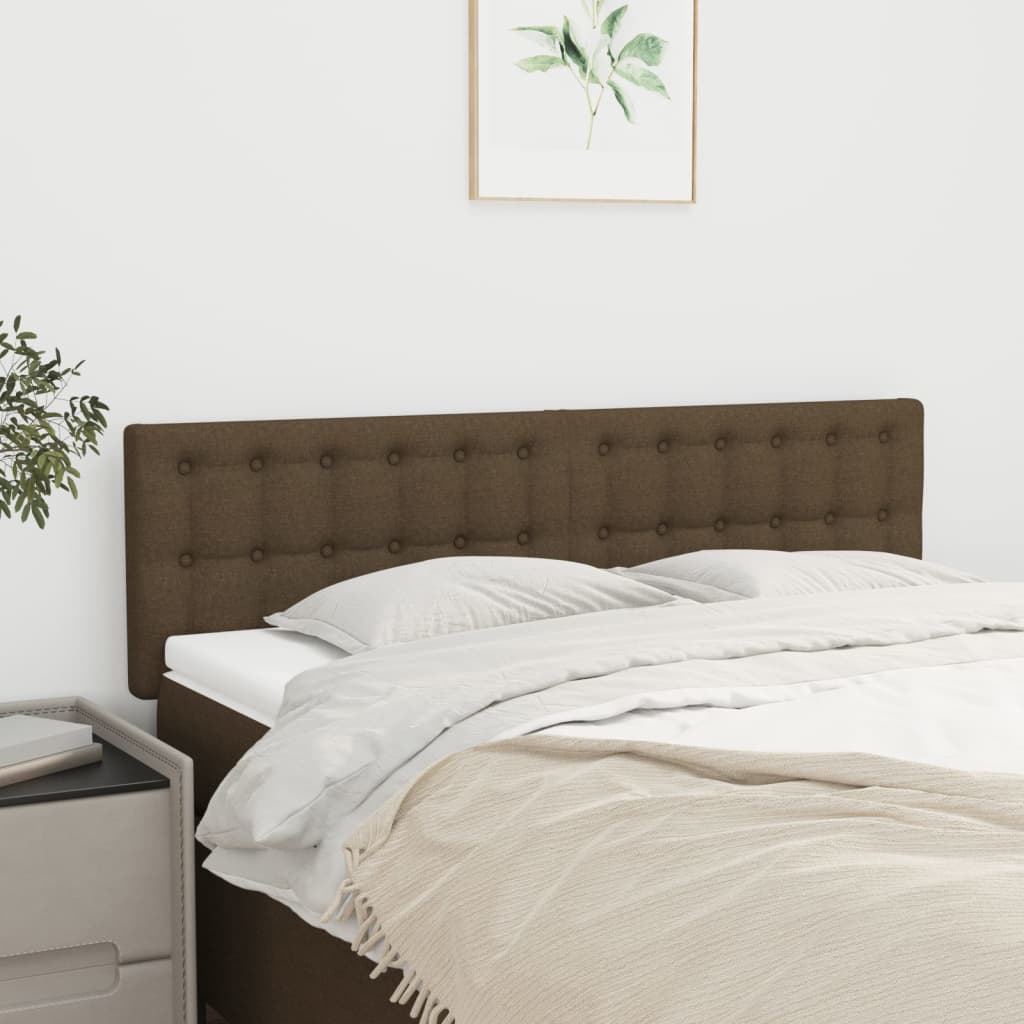 Kopfteile Dunkelbraun 144x5x78/88 cm Stoff