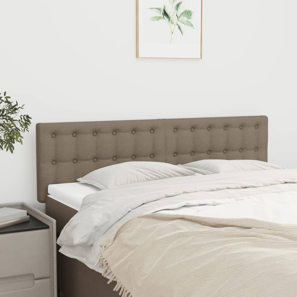 Kopfteile Taupe 144x5x78/88 cm Stoff
