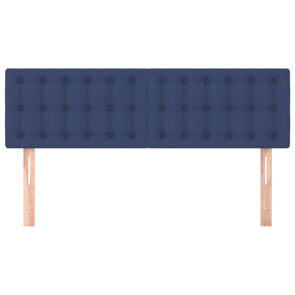 Kopfteile Blau 144x5x78/88 cm Stoff