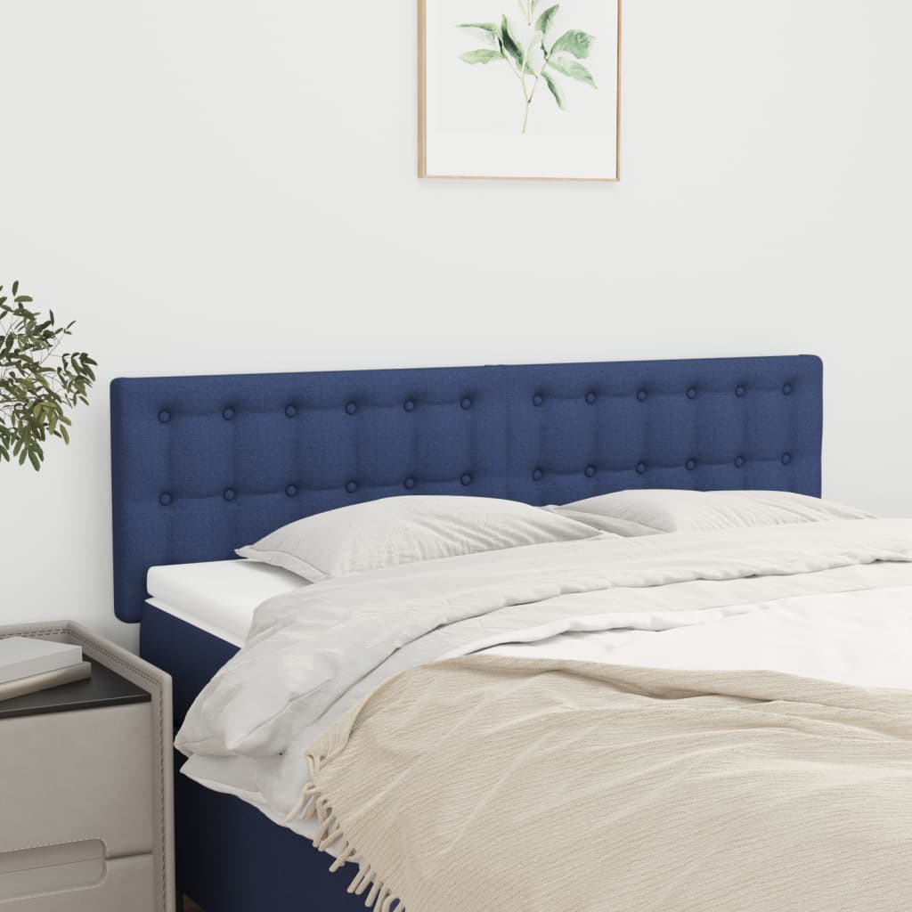 Kopfteile Blau 144x5x78/88 cm Stoff