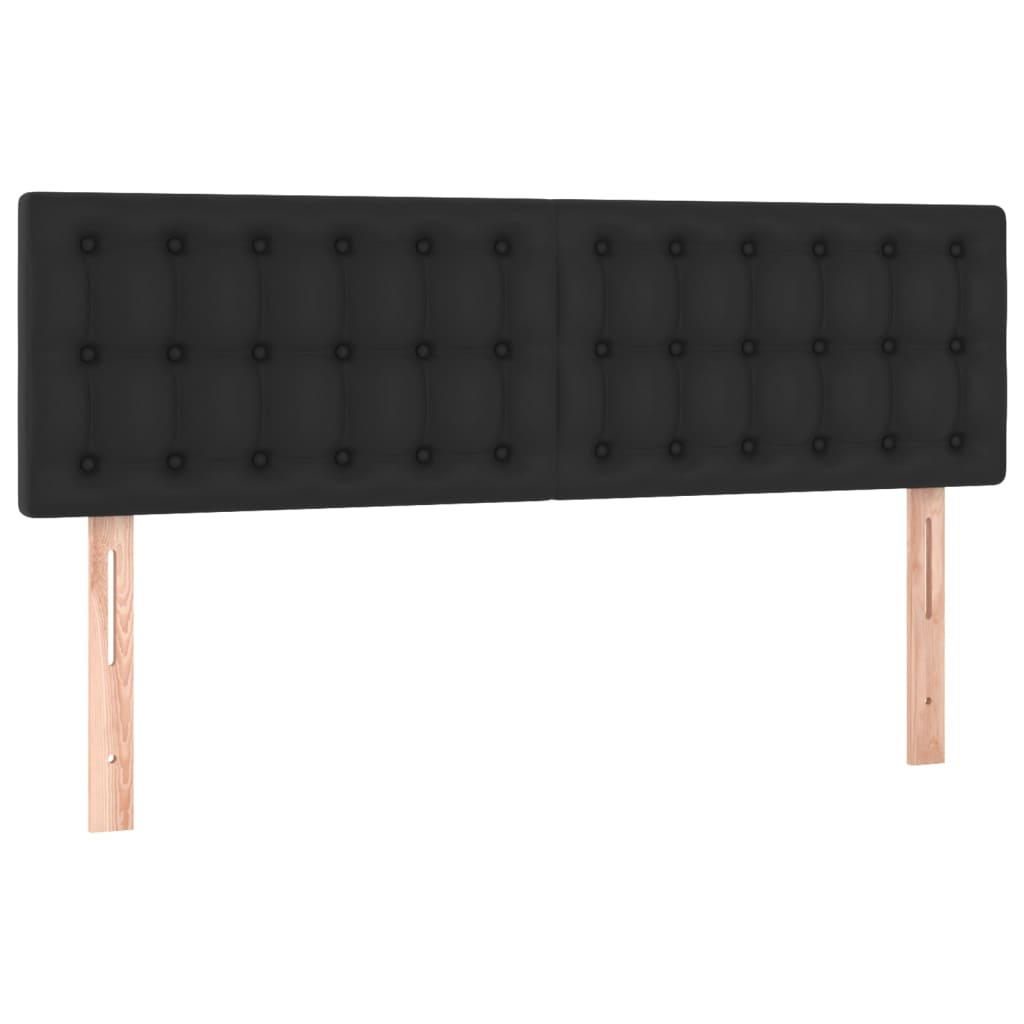 Kopfteile Schwarz 144x5x78/88 cm Kunstleder