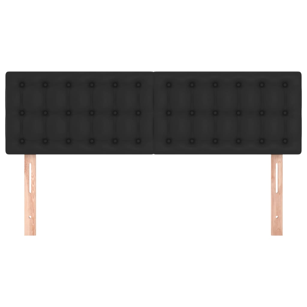 Kopfteile Schwarz 144x5x78/88 cm Kunstleder