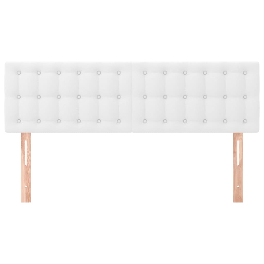 Kopfteile Weiß 144x5x78/88 cm Kunstleder