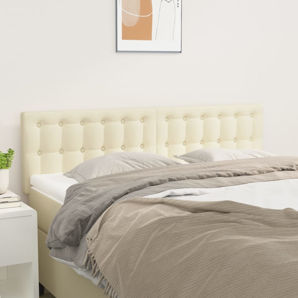 Kopfteile Creme 144x5x78/88 cm Kunstleder