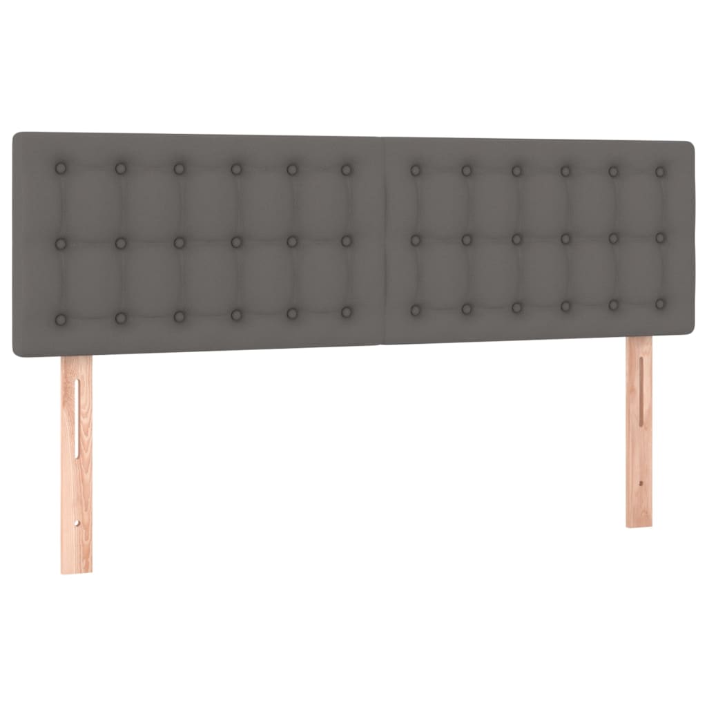 Kopfteile Grau 144x5x78/88 cm Kunstleder