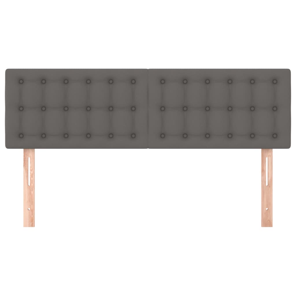 Kopfteile Grau 144x5x78/88 cm Kunstleder