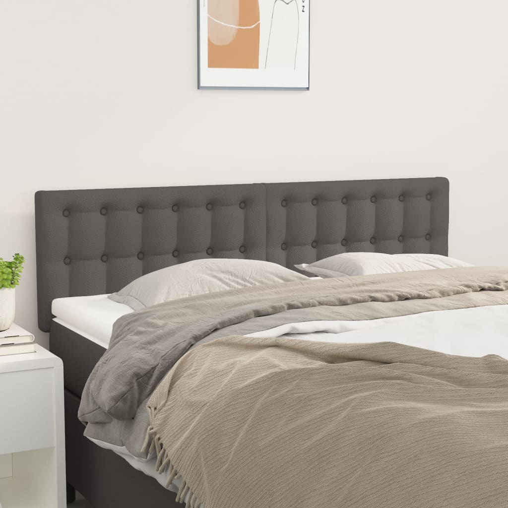 Kopfteile Grau 144x5x78/88 cm Kunstleder