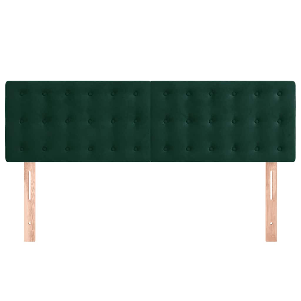 Kopfteile Dunkelgrün 144x5x78/88 cm Samt