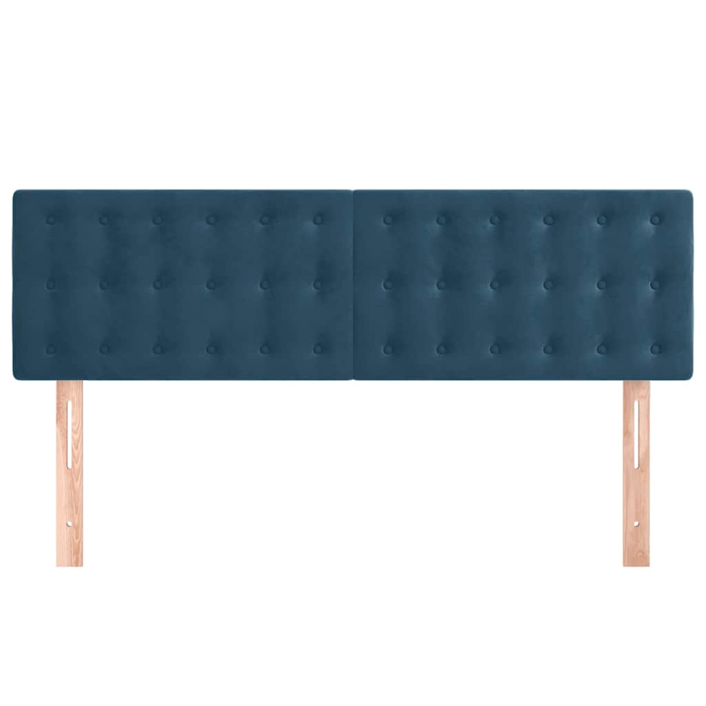 Kopfteile Dunkelblau 144x5x78/88 cm Samt