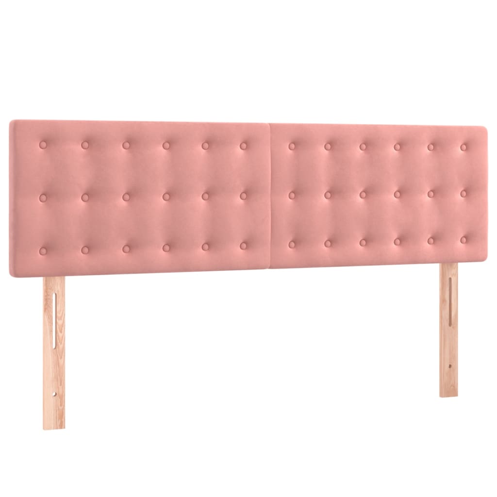 Kopfteile Rosa 144x5x78/88 cm Samt